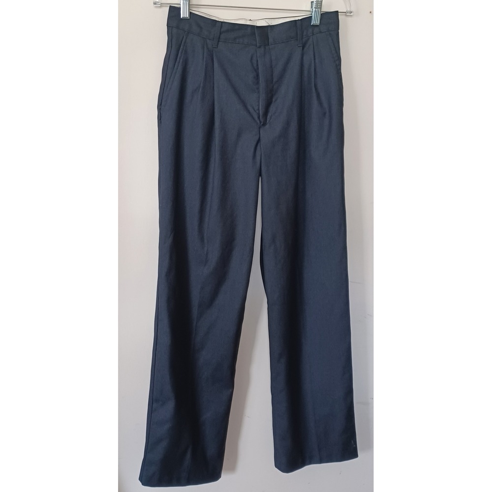 Van Heusen Women Charcoal Gray Pleated Dress Pants Straight Leg 18 REG V841197L